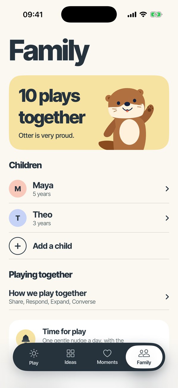 Otter's setup question, What makes playing hard?, with three answers picked.